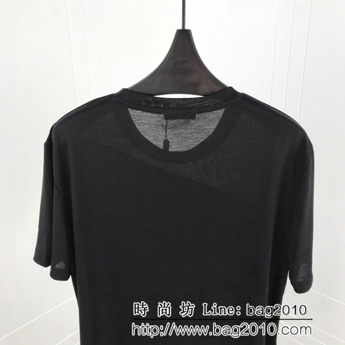 FENDI芬迪 19ss早春新款 FF彩色拼LOGO印花 男款短袖T-shirt ydi1681